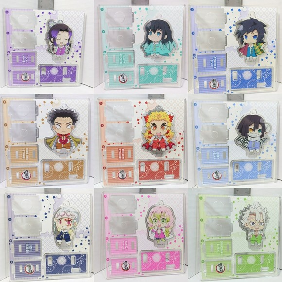 COMPETE SET Demon Slayer Efuorume Pajama Character Ashisutando Acrylic Stand - Picture 1 of 11